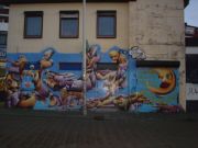 Graffity wall near the port in Scheveningen, the Hague