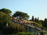 The best view on the city in the light of sunset is from these steps