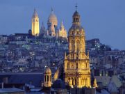 The-Sacred-Heart-Basilica-in-the-Distance -Montmartre -Paris -Fr