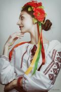 Portrait. Ukrainian folk type. Studio A. Krivitsky.