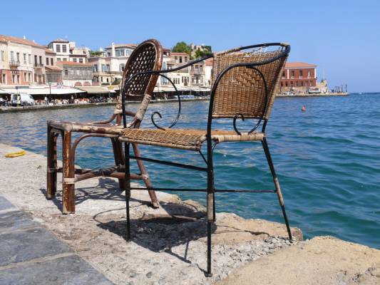 Chairs in Khania Port